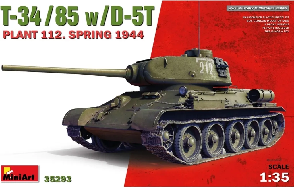 Réussir son Char Russe T-34/85 D-5T : Maquette MiniArt 1:35 Haute Qualité