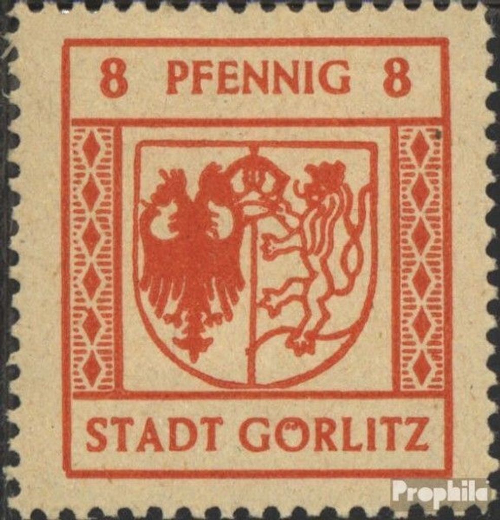 Briefmarken Görlitz 1945 Mi 7x postfrisch Ziffer und Wappen