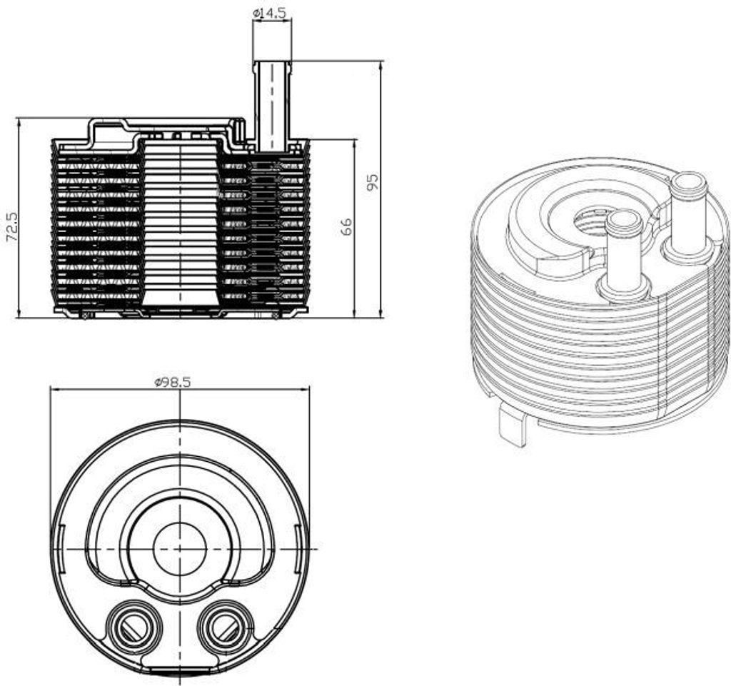 NRF 31819 - OE 213055X00A Ölkühler für Murano II (Z51), Pathfinder III (R51)