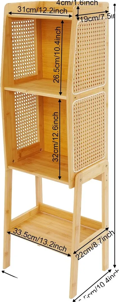 Bibliothèque design 4 niveaux style moderne 110cm en bois blanc pur