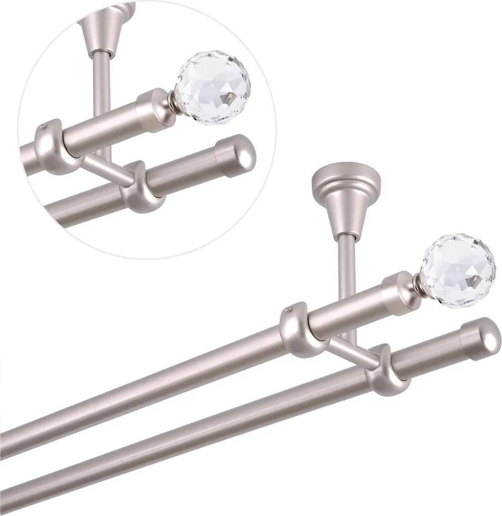 Bastone per Tende da 540cm con Cristalli - Eleganza a Soffitto