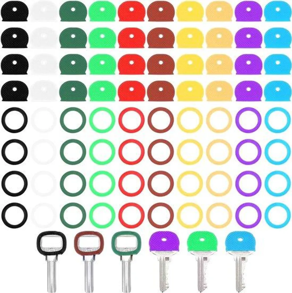 Organiseur de clés à code couleur métallique pour toute la famille - 80p
