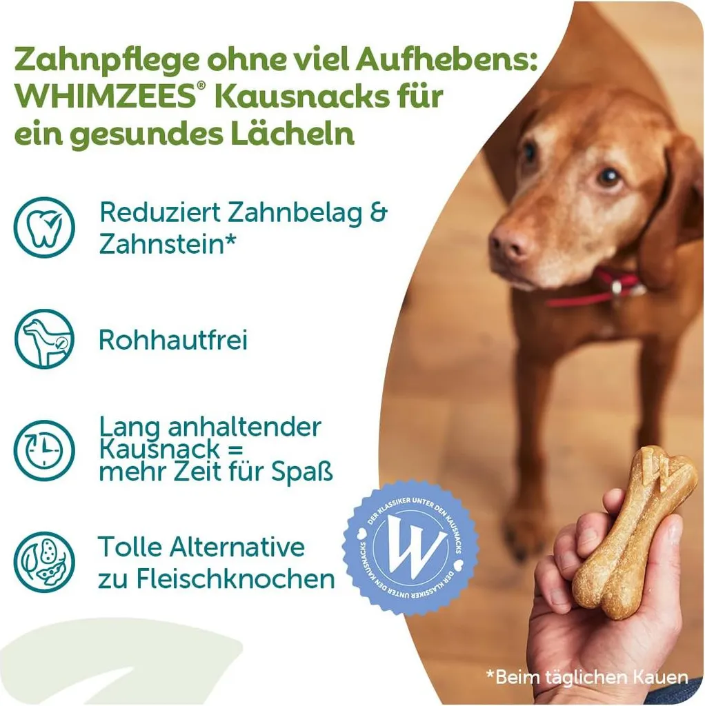 Friandise dentaire chien sans céréales - Bâtonnets riz WHIMZEES M/L - 2
