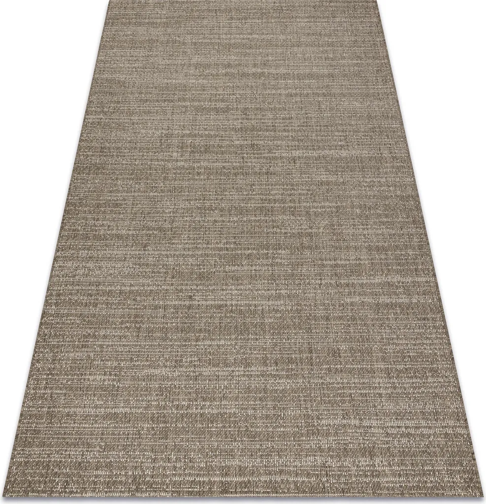 Tapis en corde sisal Floorlux 20389 gris foncé et champagne 60x110 cm