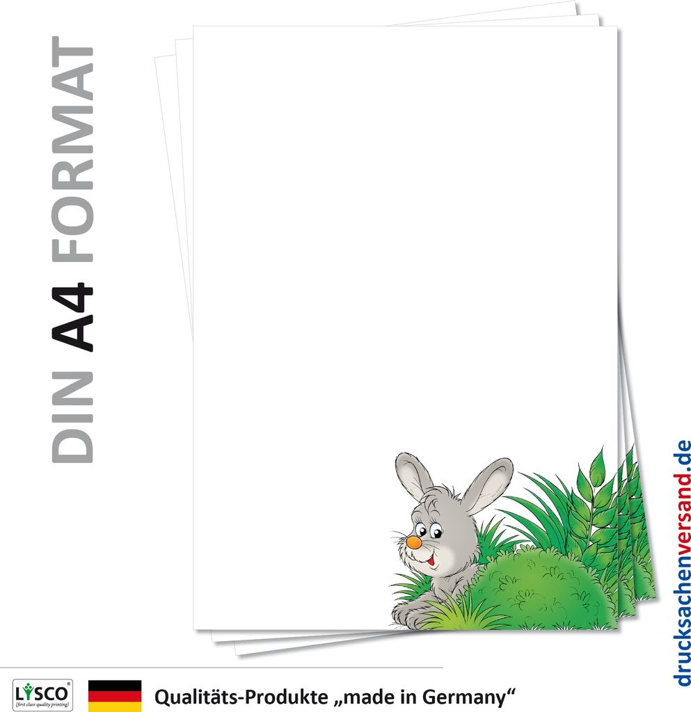 Motiv Briefpapier (Ostern-5110, DIN A4, 25 Blatt) Ostern Osterhase Wiese Motivpapier