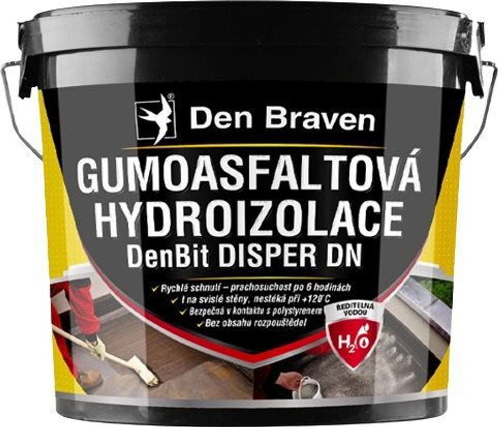 Den Braven Gumoasfaltová hydroizolace DISPER DN - 10 kg Obrázek produktu 