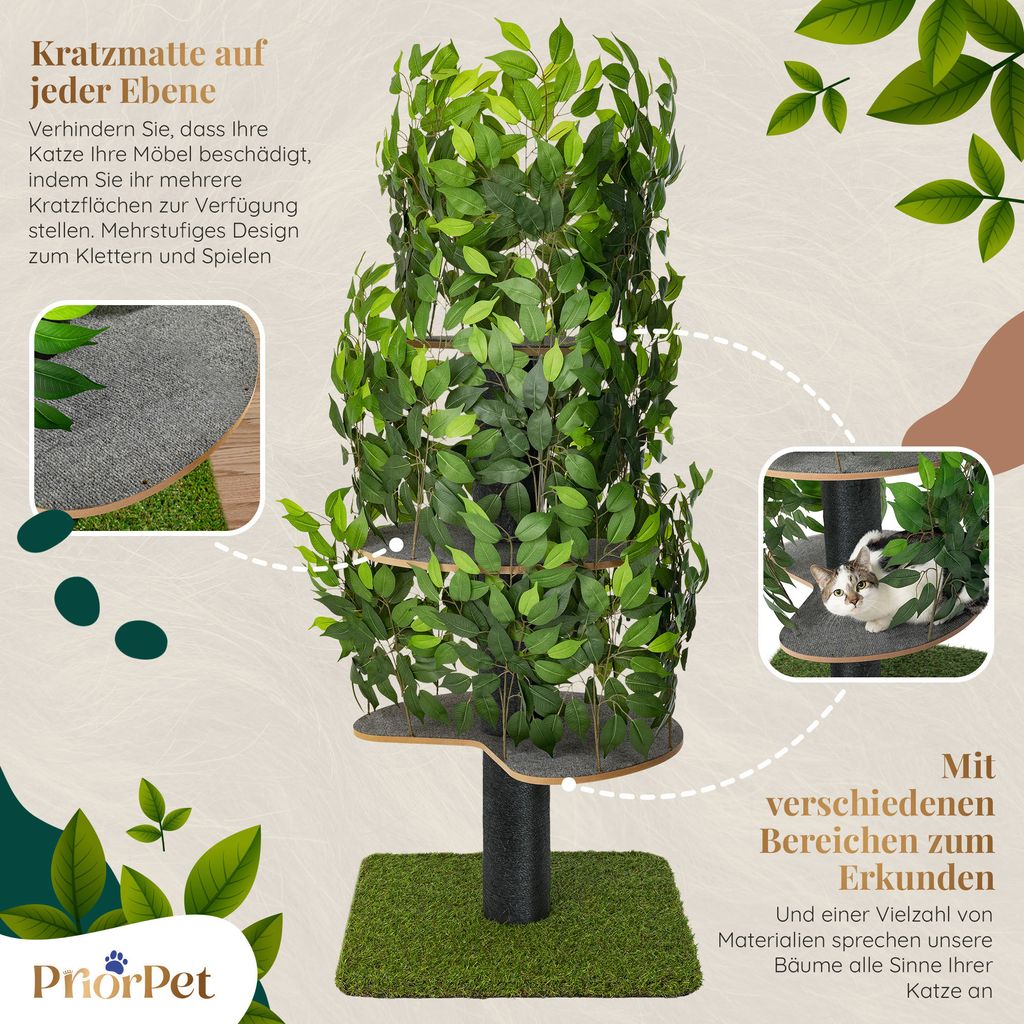 Kratzbaum Natur zum Klettern, Verstecken und Schlafen - Produktbild 7