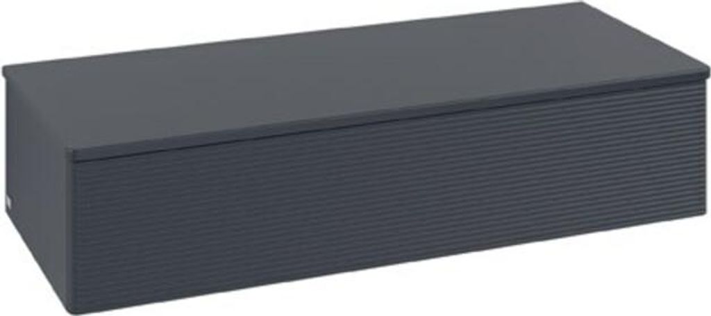 V&B Sideboard mit Frontstruktur Antao 120x26,8x50cm, WBP botti., md bl. m Lac