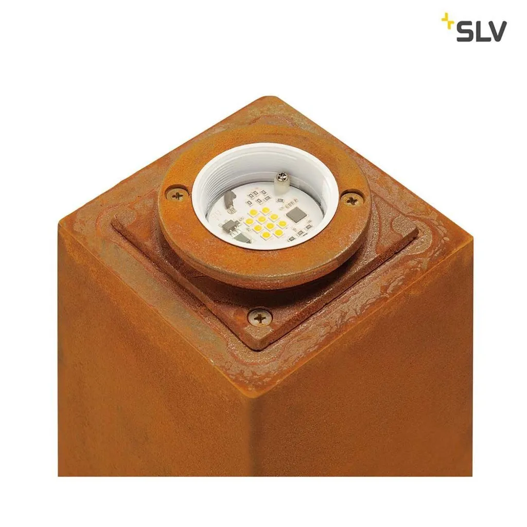Borne LED extérieure Rusty Square 40 aspect rouille pour jardin IP55 - 10