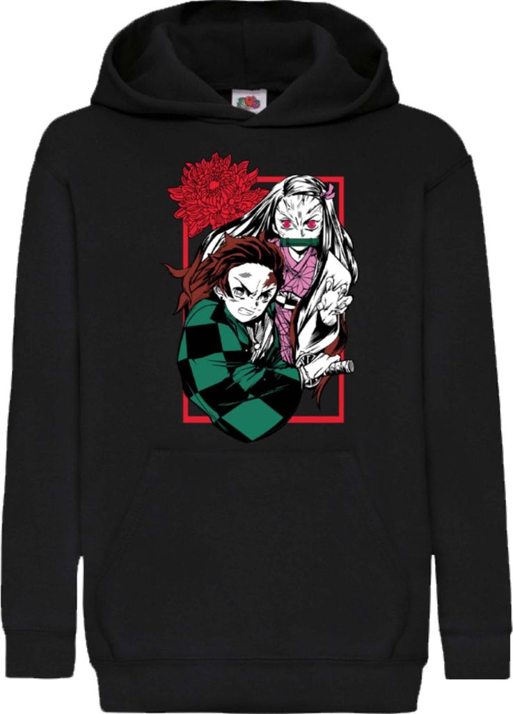 Kinder Kapuzenpullover Japan Manga Comics Anime Demon Anime Slayer Tanjiro Nezuko Kamado 002 Var-023 Brother Slayer Sister Demon, 9-11 Jahr - 140 /...