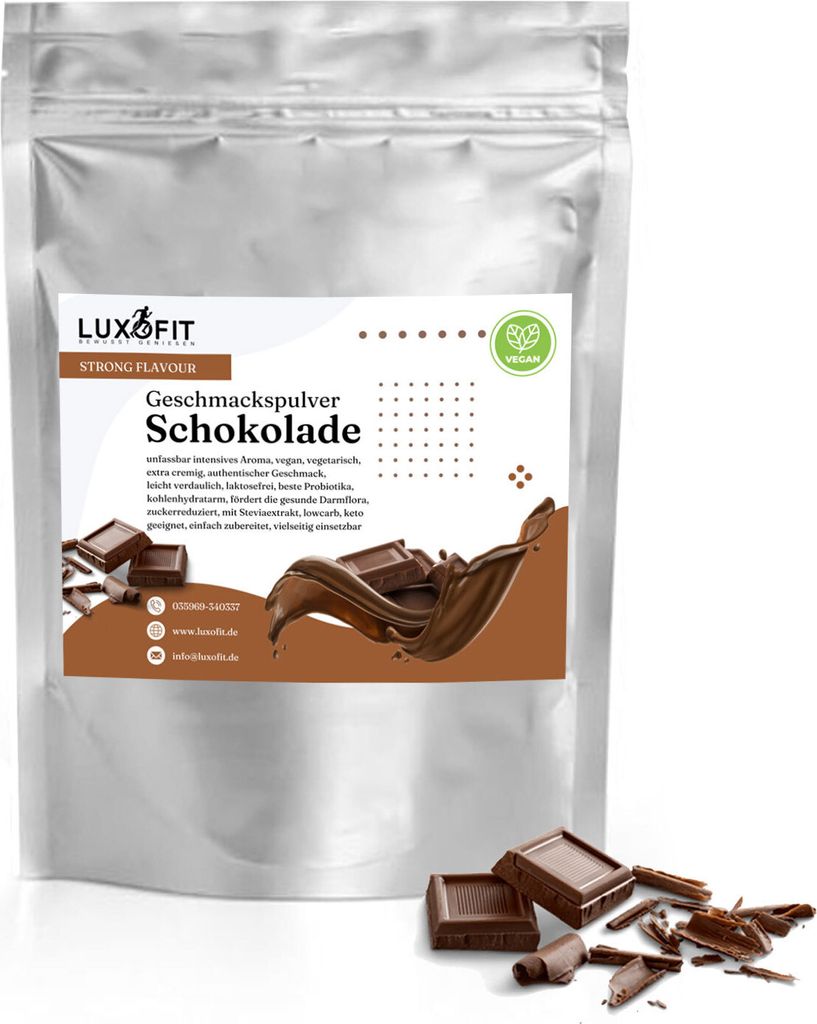 Schoko Geschmackspulver Flavour kalorienarm 300 g Immagine del prodotto 