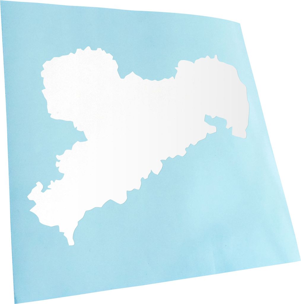 hauptsachebeklebt Kiwistar - Autoaufkleber - Sachsen Deutschland Silhouette Heckscheibe - Aufkleber für Auto Kfz Fahrrad, LKW, Truck Mofa