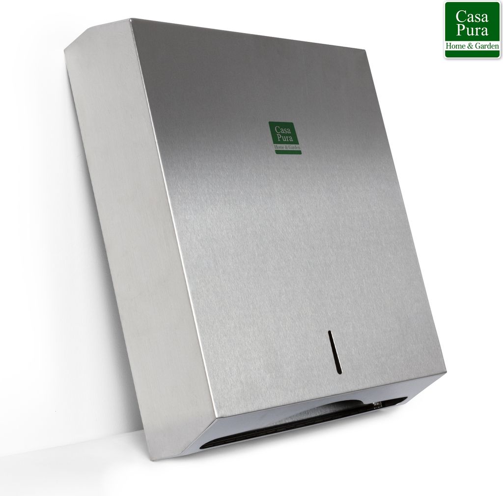 Papierspender für bis zu 550 Papierhandtücher abschließbar mit 2 Schlüsseln Edelstahl