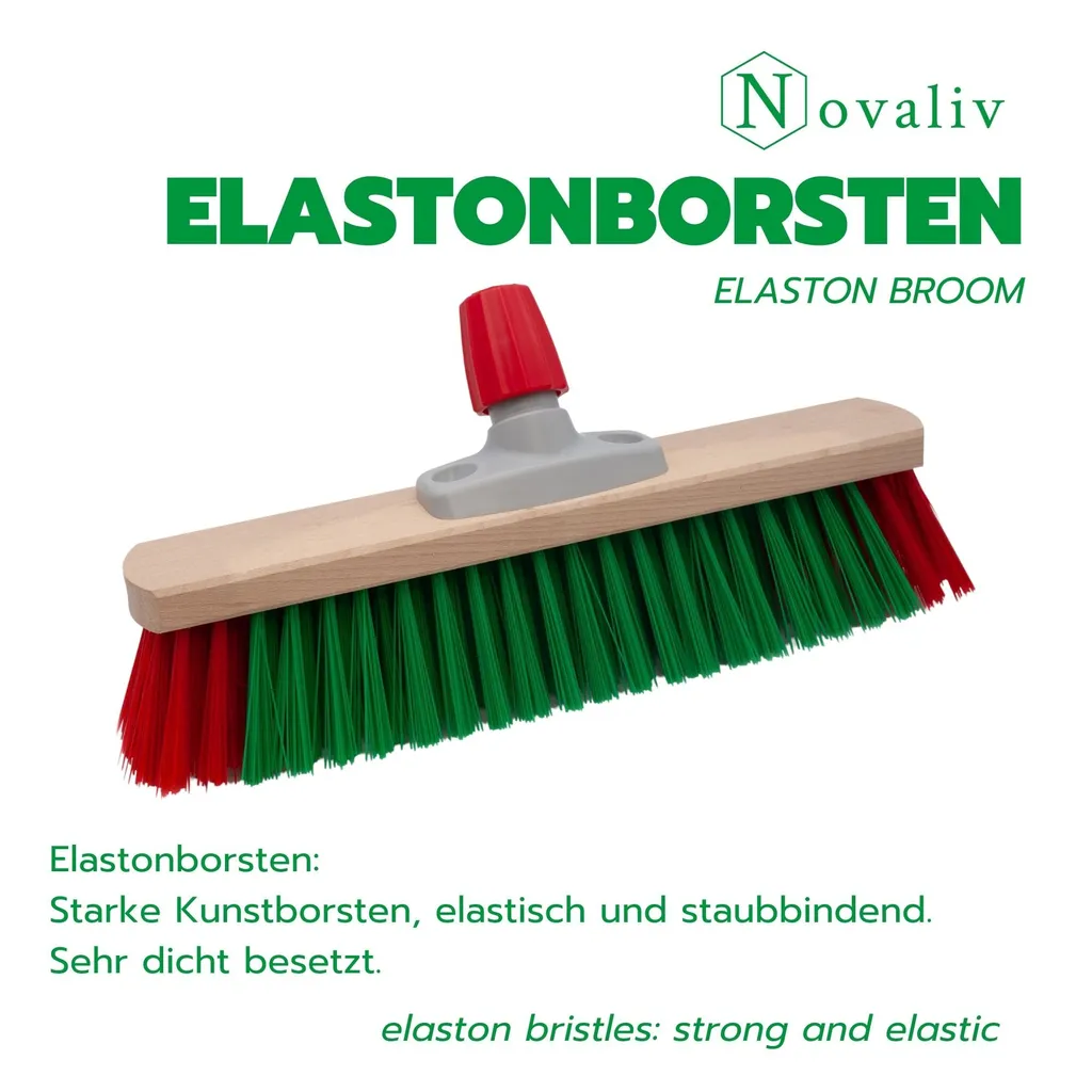 Novaliv 2x Scopa da Giardino 40cm con Manico Elaston per Esterni - 4