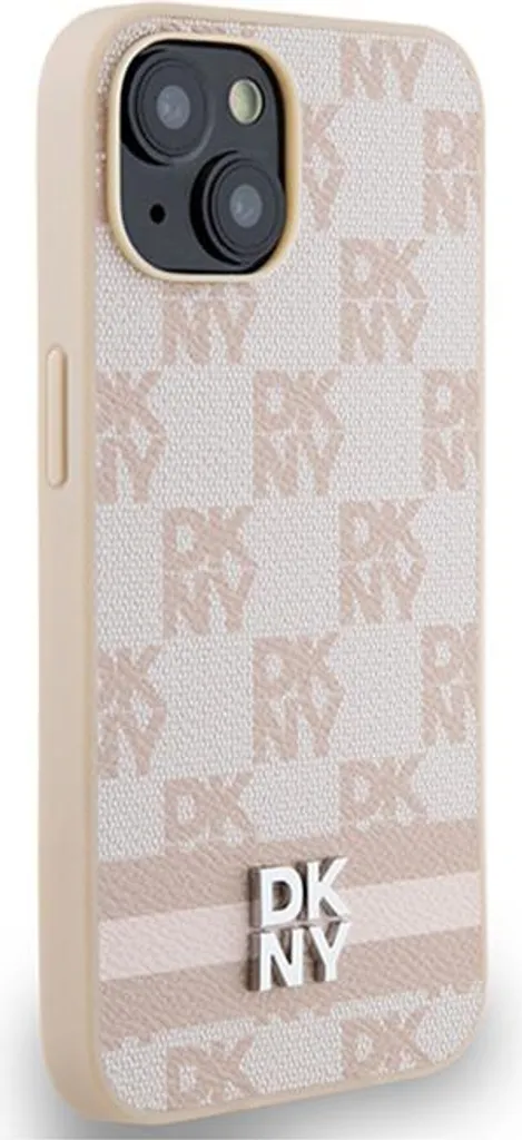 DKNY Custodia iPhone 15 Plus Rosa Pelle - Accessorio Moda Luxury - 14