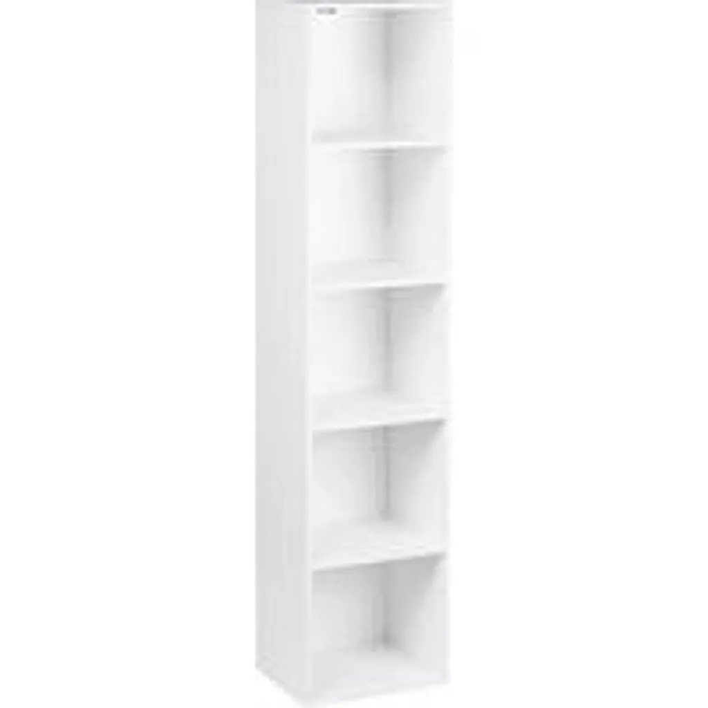Meuble de rangement 5 niches en bois blanc - Étagère haute de 132 cm