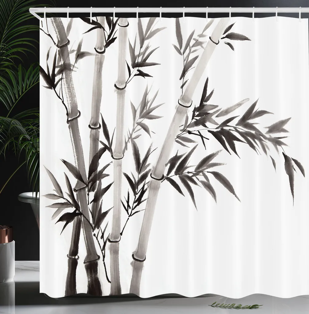 Tenda Doccia ABAKUHAUS Bambù ArtDruck 175x200 | Lusso Zen - 4