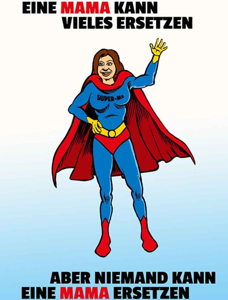 vianmo Holzschild 30x20 cm Mama kann vieles ersetzen Spruch Zitat