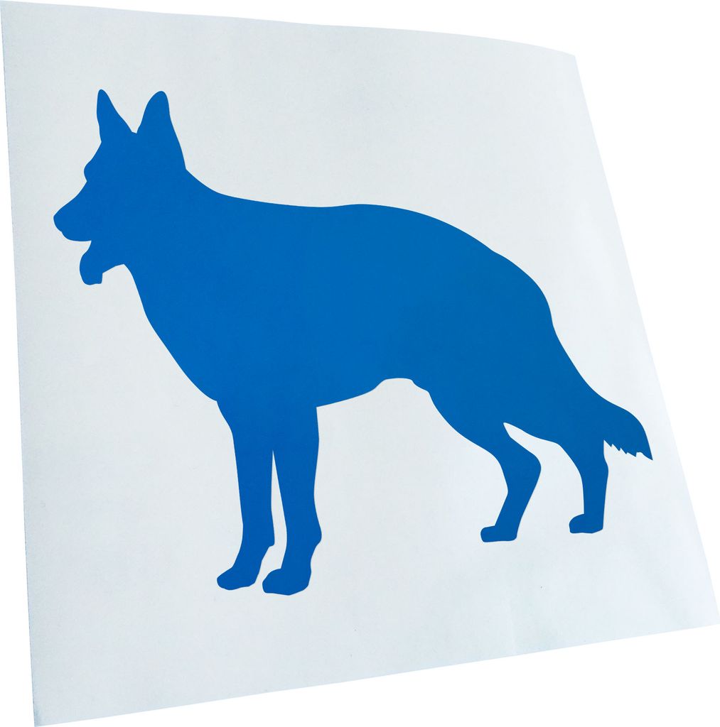Kiwistar - Autoaufkleber - Deutscher Schäferhund Hund Heckscheibenaufkleber - Aufkleber für Auto Kfz Fahrrad, LKW, Truck Mofa