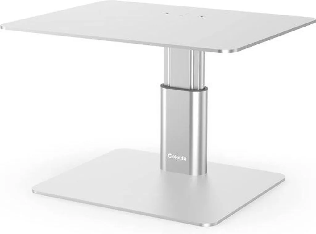Support de moniteur métal, structure double écran avec gestion de câbles