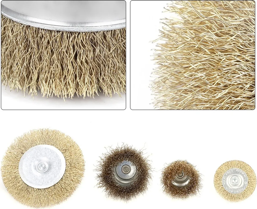Brosse métallique pour perceuse pour enlever la rouille tenace, pack de 24