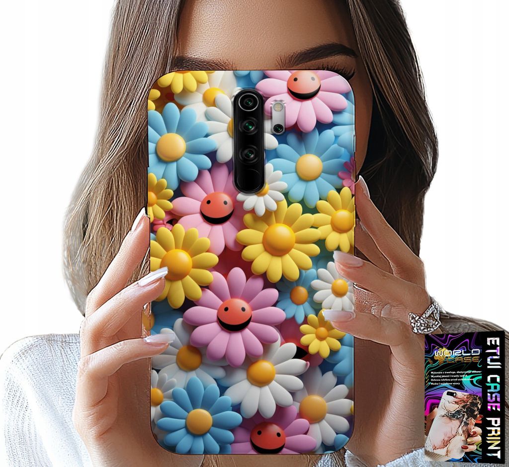 Etui Für Xiaomi Note 8 Pro - Bunte Blumen, Gänseblümchen Etui