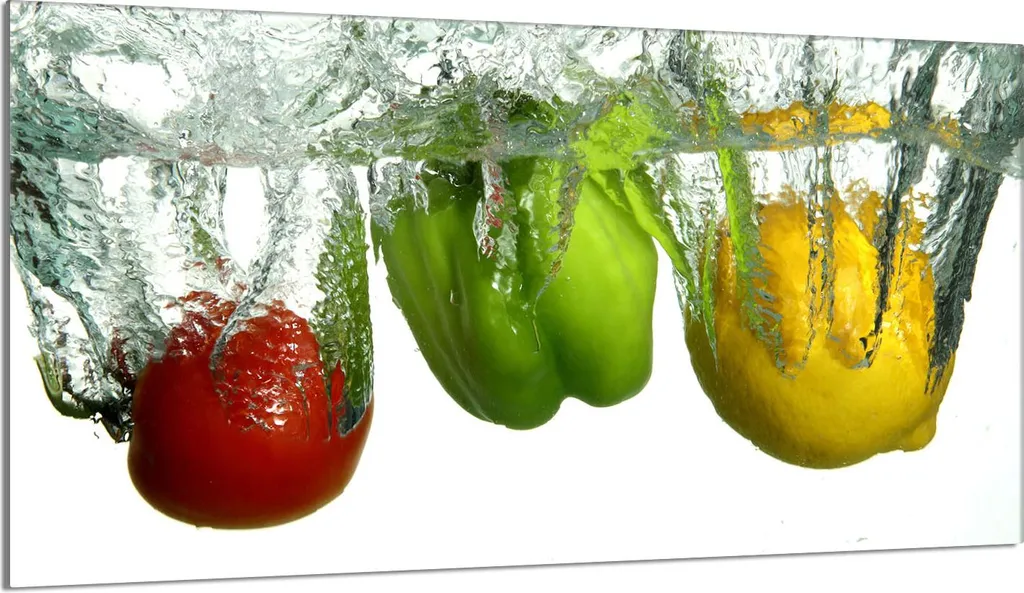 Copri Piano Cottura 90x52 Vetro Temperato Pepe e Verdure | Tagliere