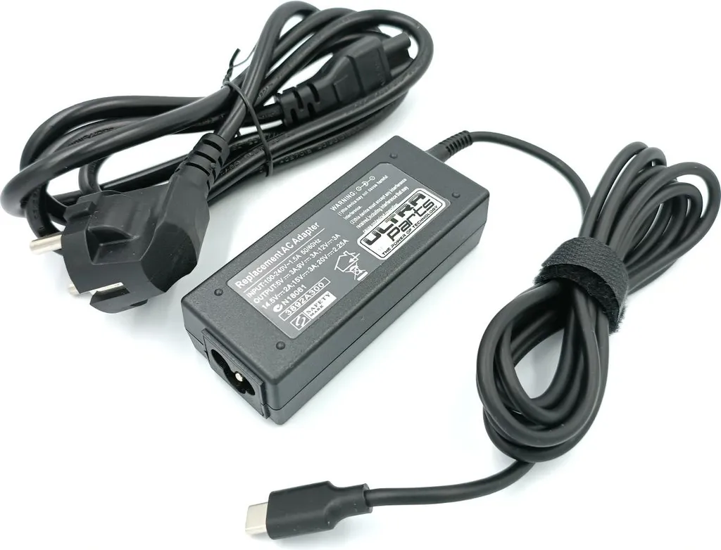 Alimentatore Universale 45W USB-C PD per Laptop e Tablet con Cavo CA - 4