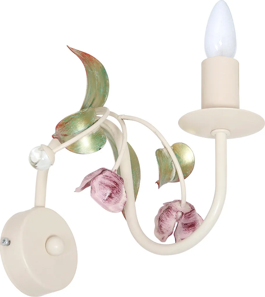 Applique murale fleur de rose pour chambre et salon - Luminaire E14