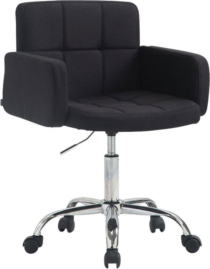 CLP Arbeitshocker Los Angeles Stoff höhenverstellbar und drehbar Farbe:schwarz