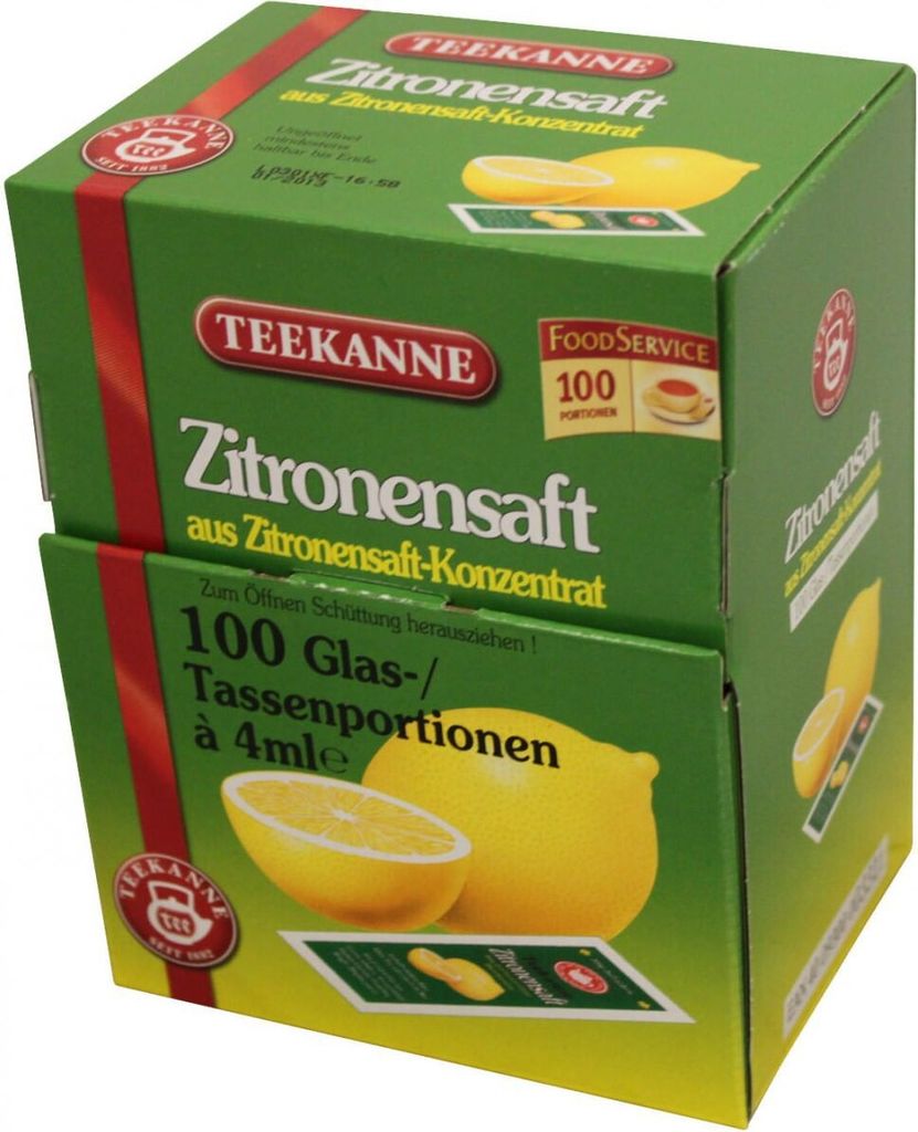TEEKANNE Zitronensaft 100 x 4,0 ml Produktbild 