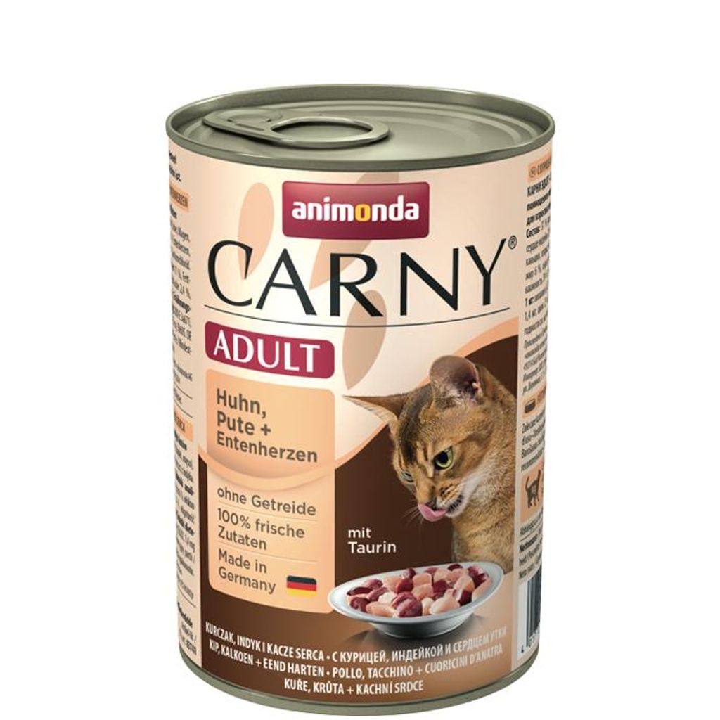 Animonda Carny Adult Huhn, Pute & Entenherzen 400gx6