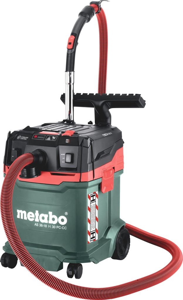 Metabo Akku-Sauger AS 36-18 H 30 PC-CC, mit manueller Filterabreinigung und CordlessControl, incl. Zubehör