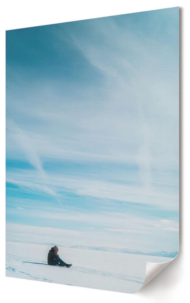 Winterlandschaft- Kunstdruck A1 (59x84 cm) - Minimalistisch, Modern- Wandbild für Wohnzimmer Schlafzimmer & Flur, Modernes Poster Wanddeko, Ungerahmt