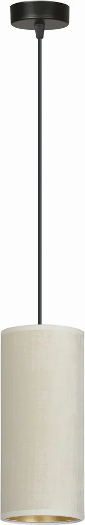 Suspension BENTE Emibig noir blanc doré 1xE27 100cm design moderne