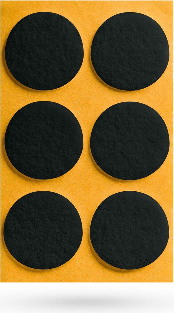 6 x Filzgleiter Ø 40 x 3 mm selbstklebend schwarz Möbelschoner Möbelschutz Bodenschutz Möbelgleiter SOTECH