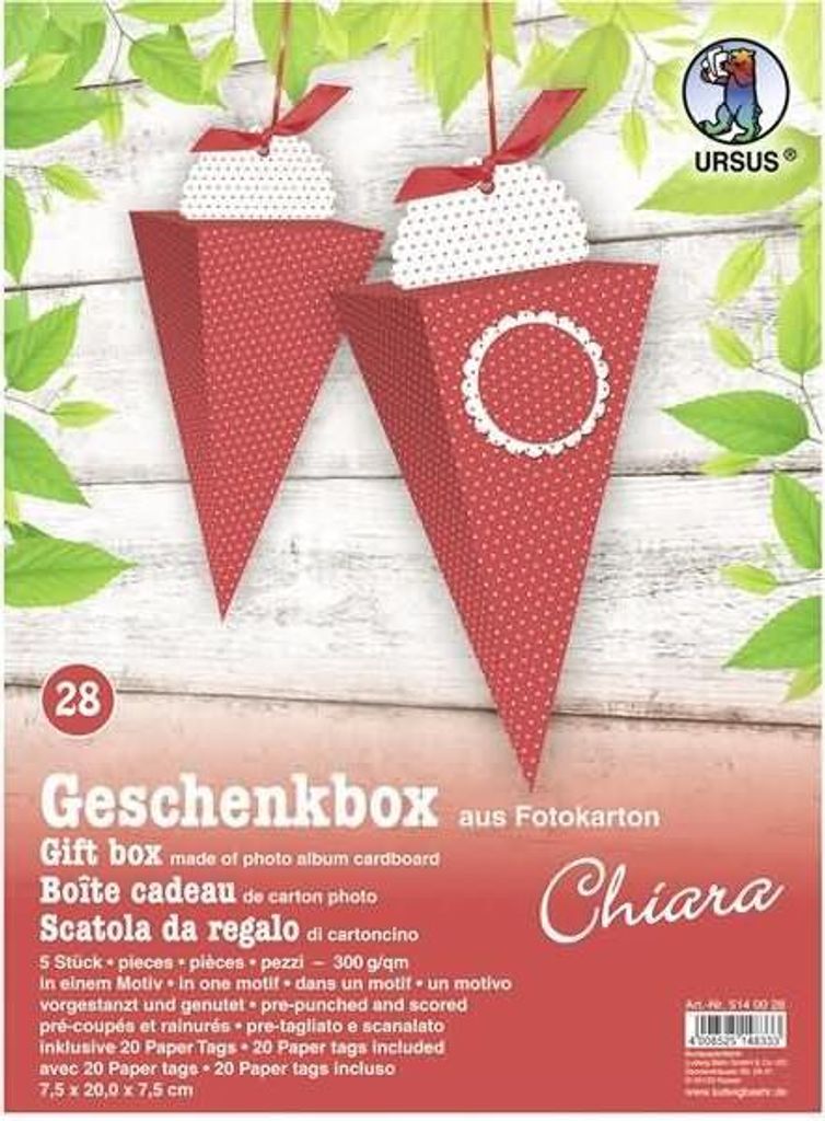 Geschenkbox Chiara 7,5x20x7,5cm VE=5 Stück Motiv: 28