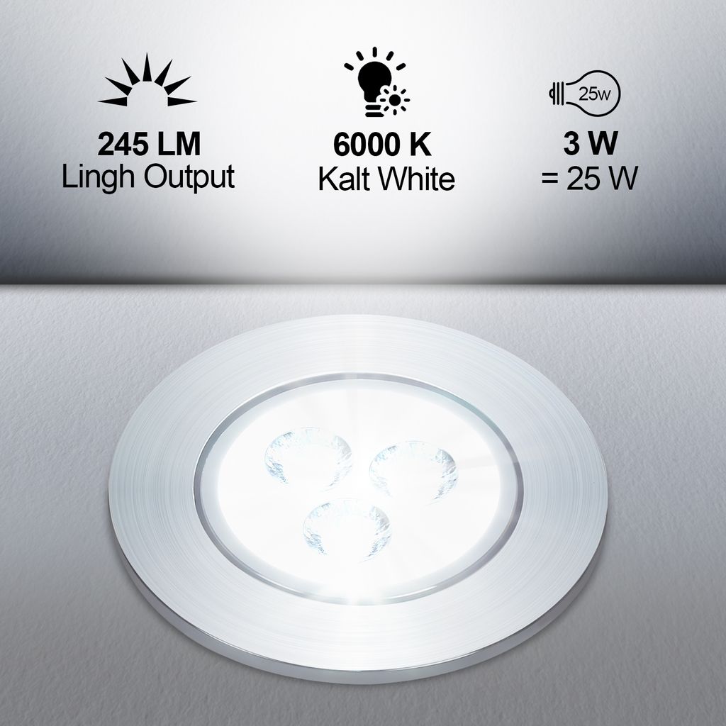 Jiubiaz 20er LED Einbaustrahler Deckeneinbauleuchte Set Produktbild 4