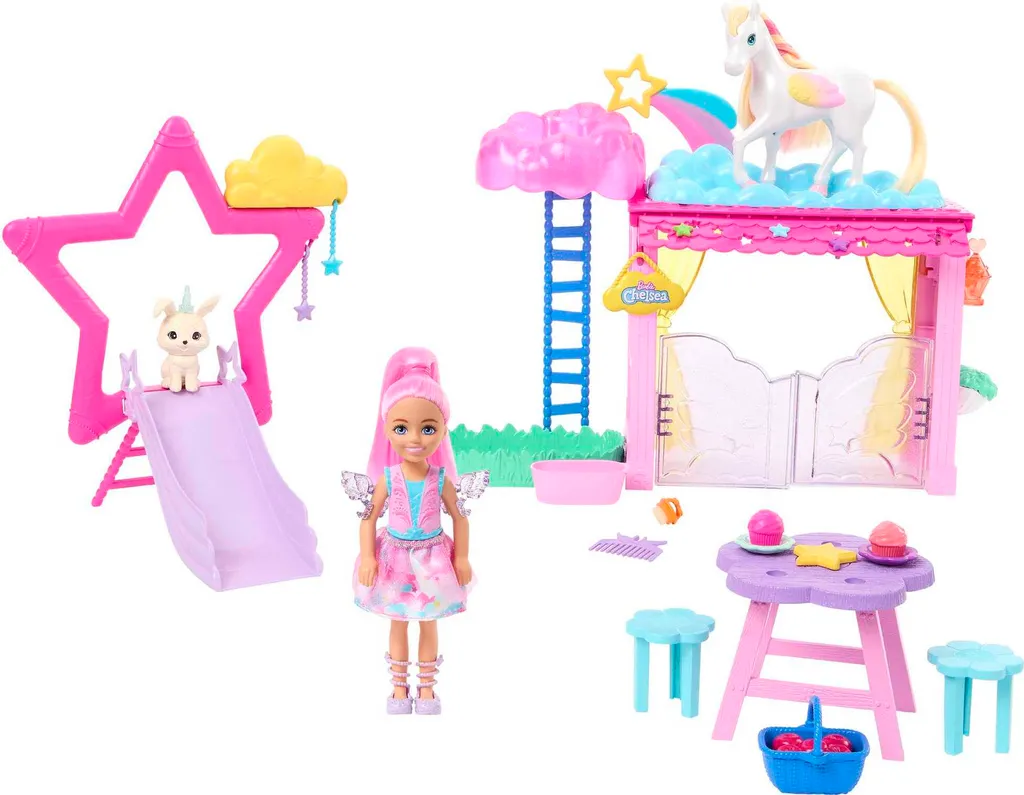 Barbie Chelsea Un Enchantement Caché avec Pégase aux Ailes Scintillantes