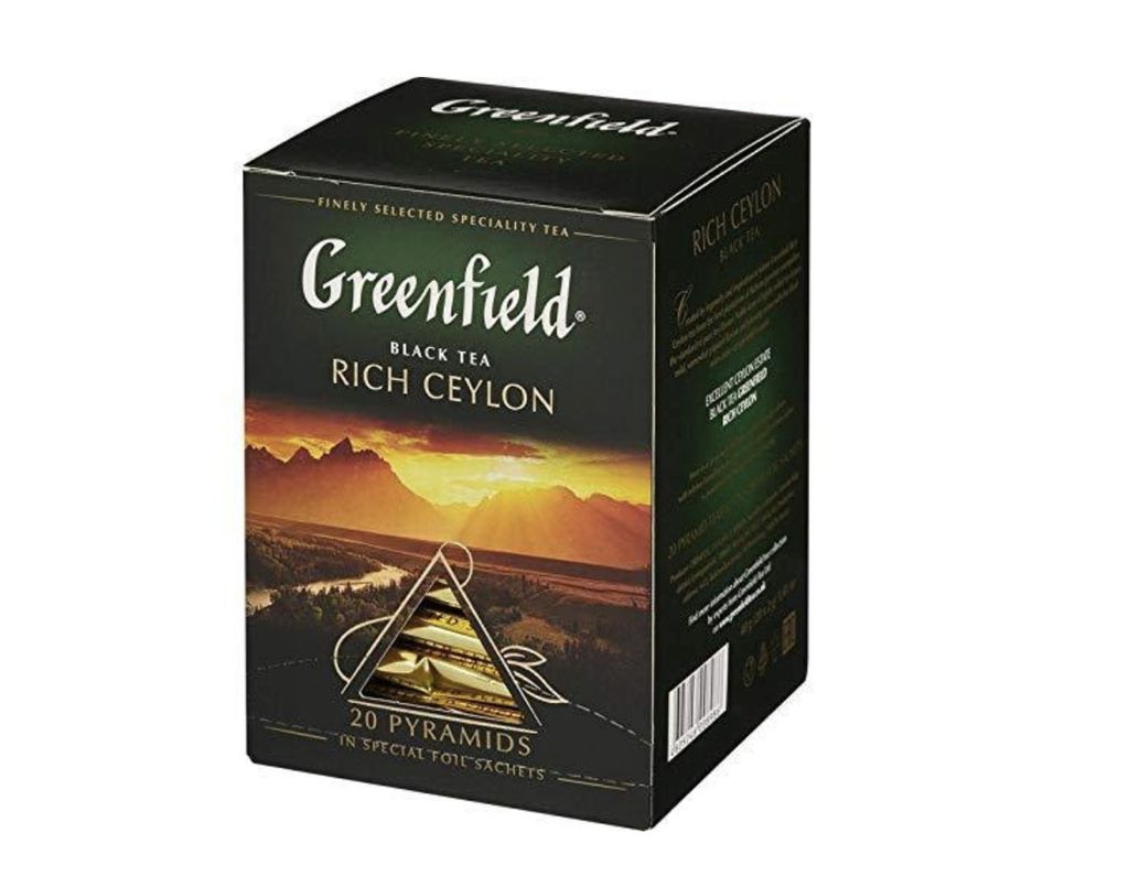Greenfield Schwarztee Rich Ceylon 20 Pyramiden Beutel Tee Produktbild 