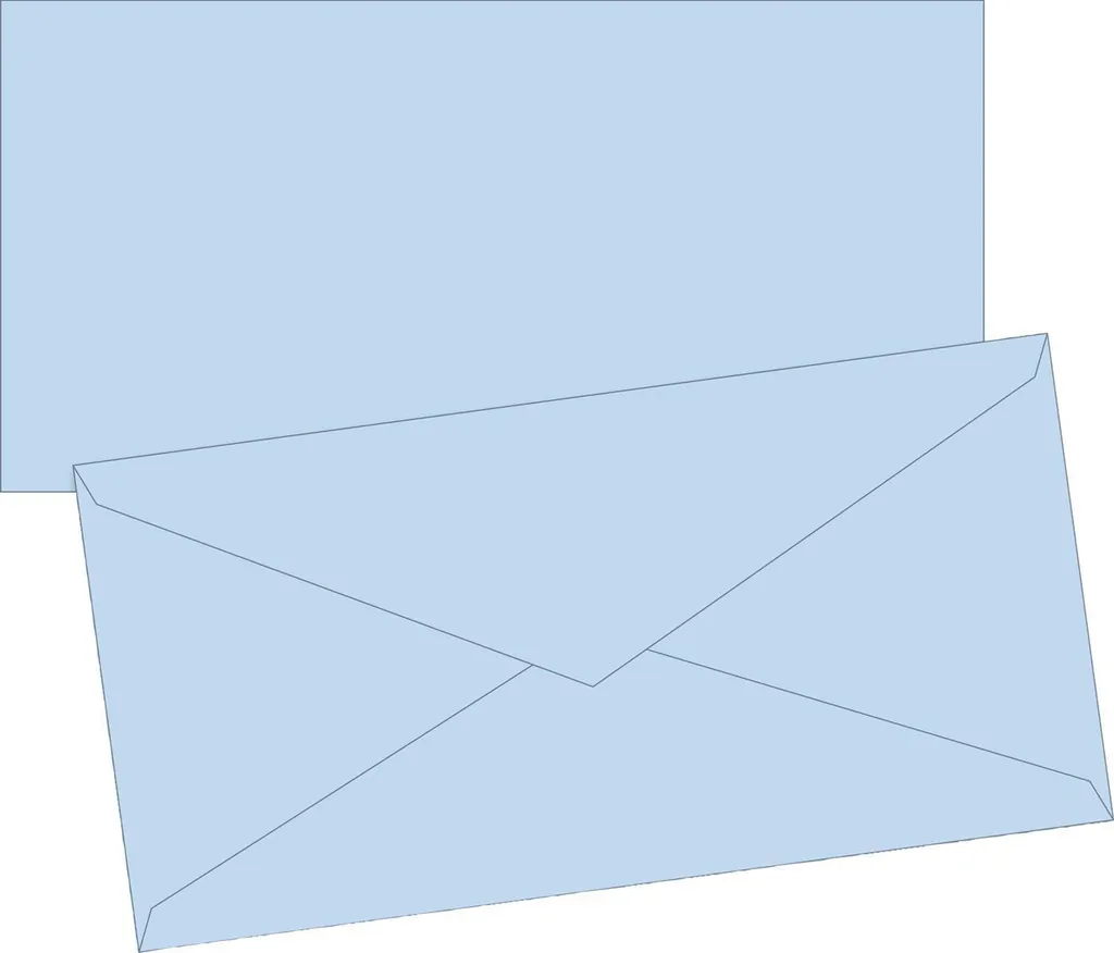 Pack de 5 Enveloppes Brunnen 105125132 DL Couleur Bleu Ciel de Qualité
