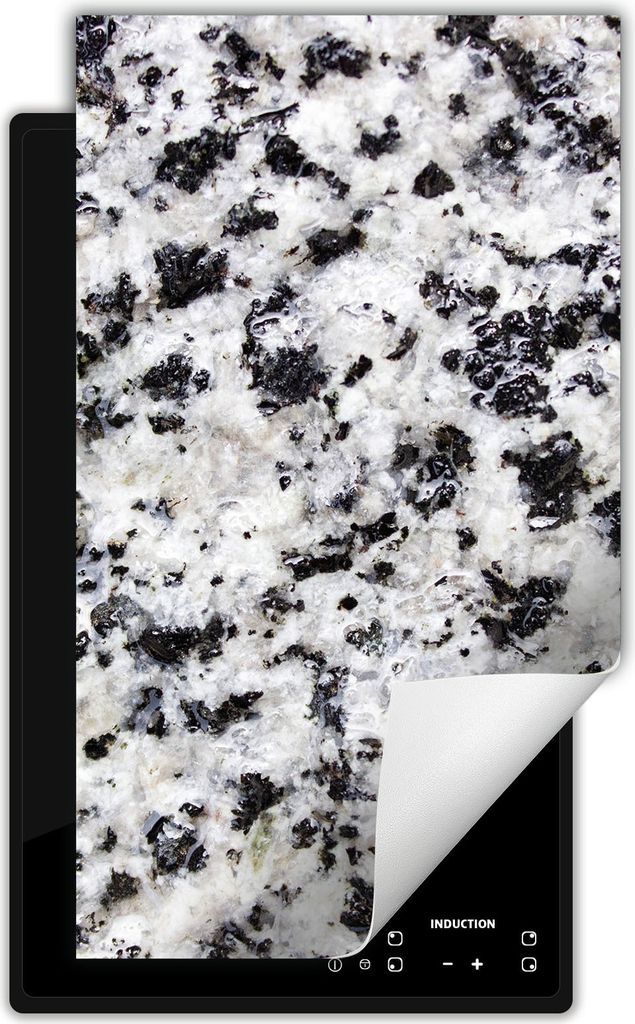 DarHaus Herdabdeckplatte 1 teilig 30x52 cm Anti Rutsch Matte Aufrollbar, Granit