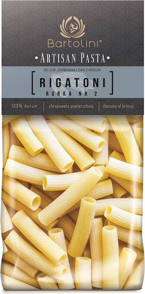 MAKARON (SEMOLINOWY) RIGATONI RURKA 400 g - BARTOLINI Zdjęcie produktu 