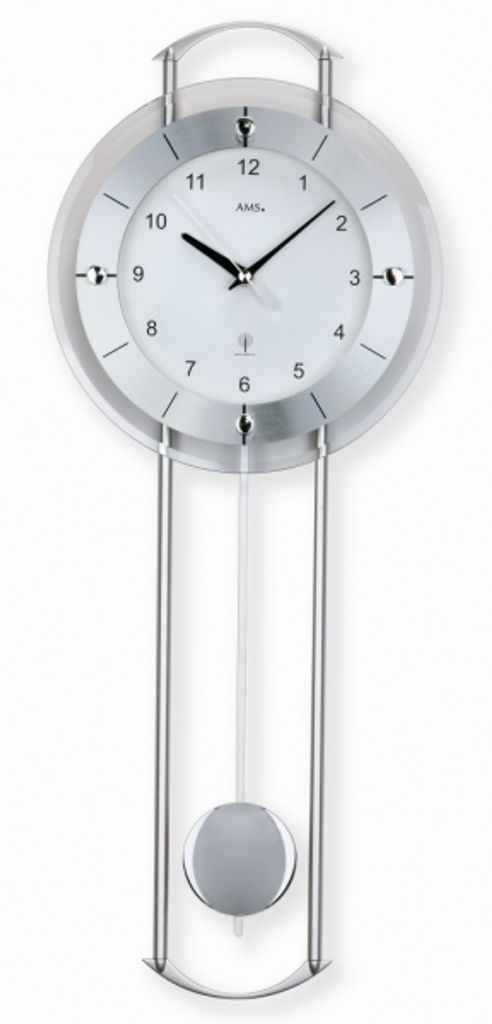 AMS Funk-Pendeluhr, Funkpendelwerk, 24x60x6cm, 5254 Produktbild 