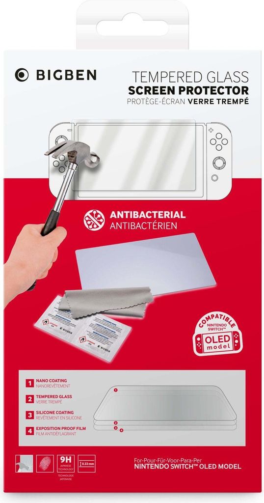Tempered Glass Screen Protector Switch OLED Schutzglas