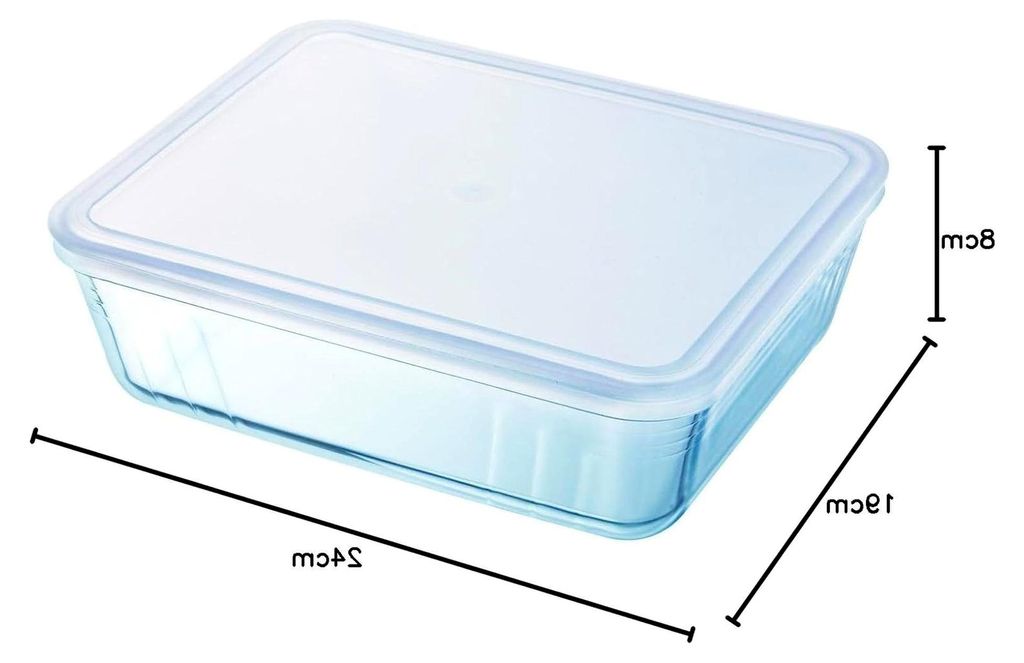 Pyrex Cook & Freeze - Rechteckige Schale mit Deckel, 25 x 19 x 8 cm, 2.6 l