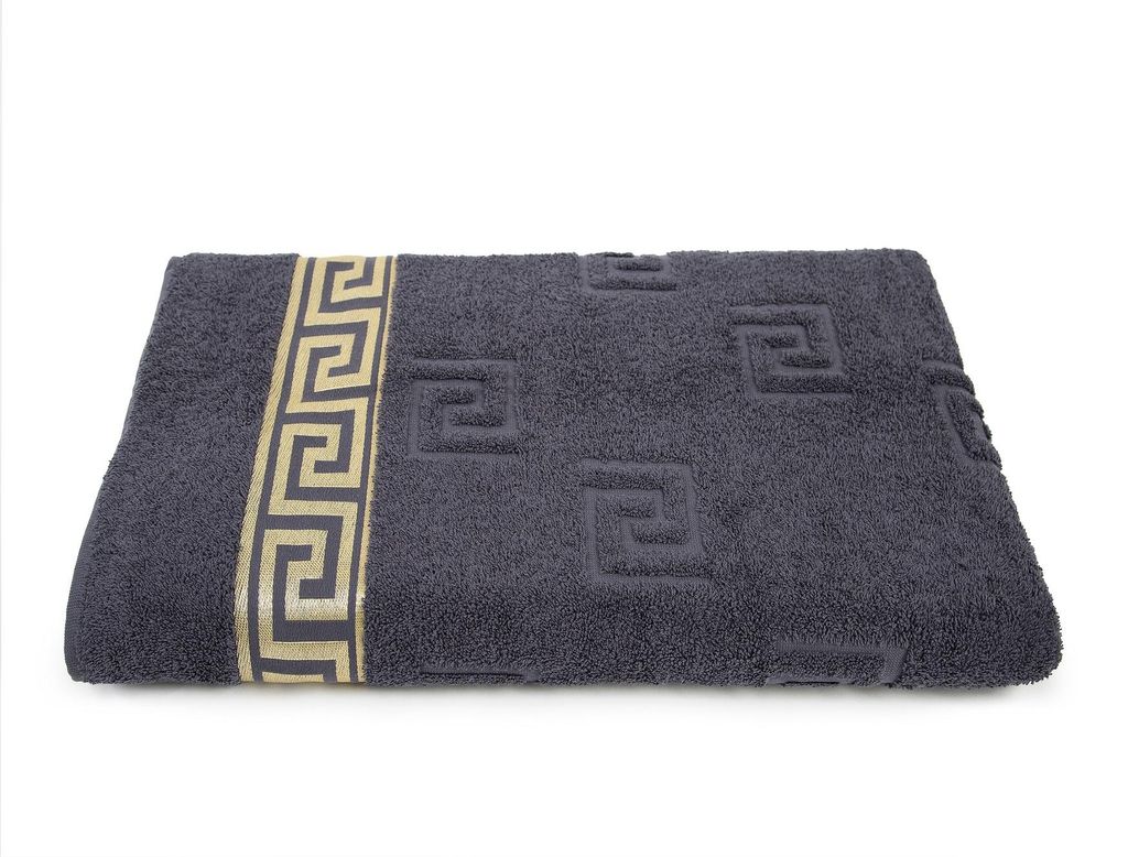 Luxus Medusa Duschtuch 70x140 cm - Anthrazit / Dunkelgrau - Produktbild 