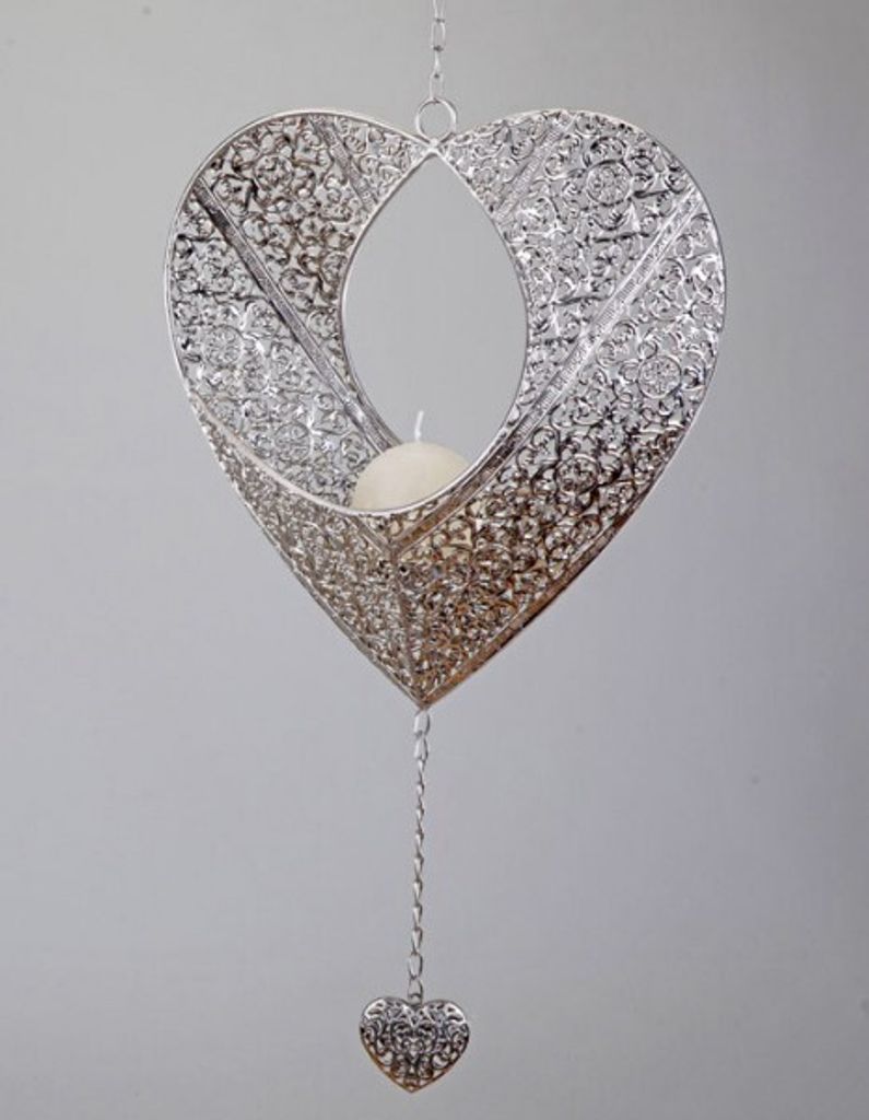 formano Deko Windlicht Hänger Teelicht Girlande Herz 32 cm Produktbild 