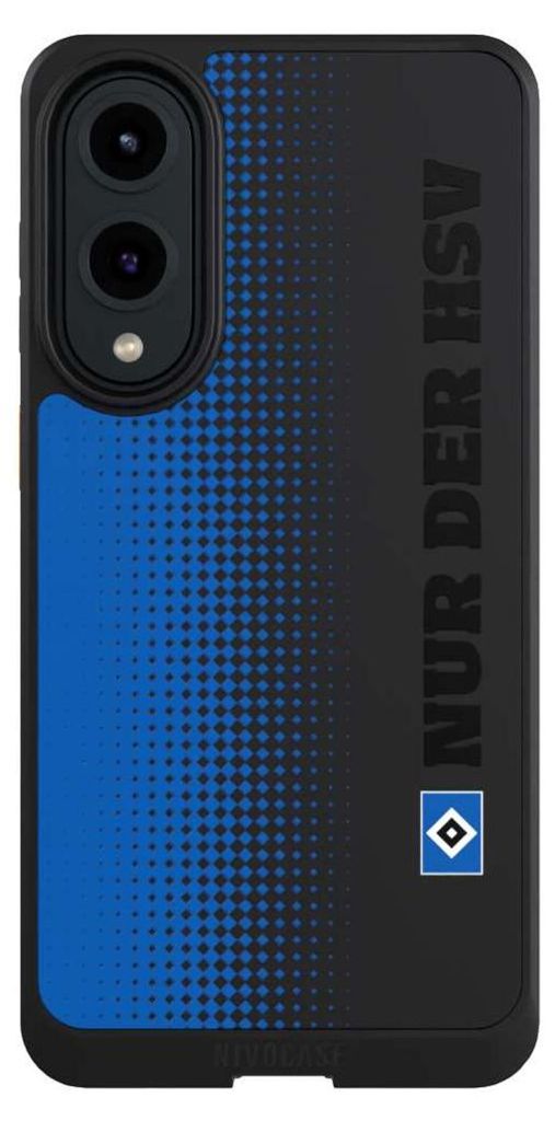 NIVOCASE Hülle für Samsung Galaxy S25 Edge Handyhülle NIVOcore Case Schwarz HSV Logo transparent