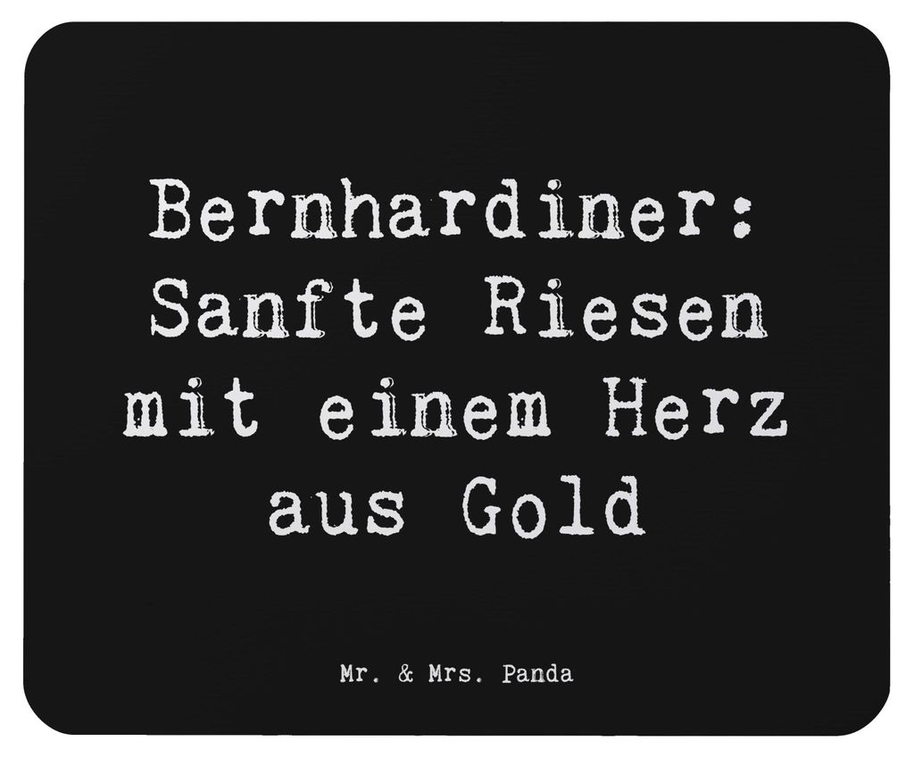 Mr. & Mrs. Panda Mouse Pad Spruch Bernhardiner Herz - Produktbild 